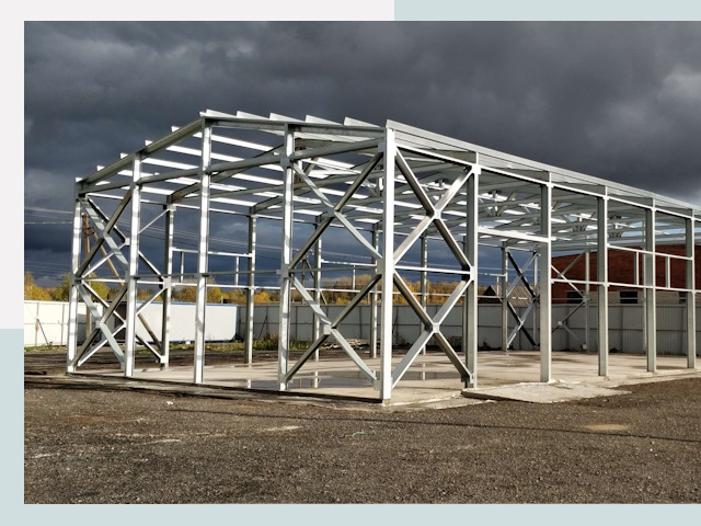 Двускатные ангары в Владимир от 623 руб. за квадрат