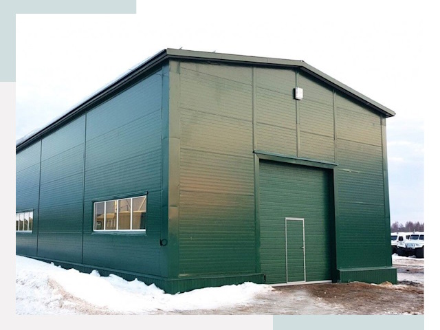 Двускатные ангары в Владимире