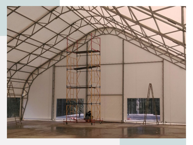 Шатровые ангары в Владимире