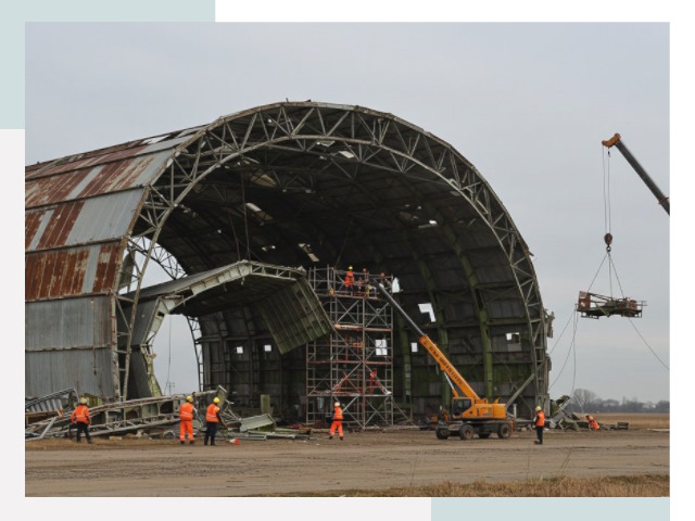 Демонтаж ангаров в Владимире